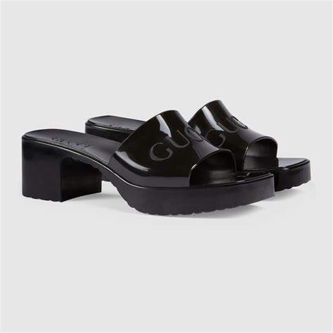 gucci women's rubber slide sandals